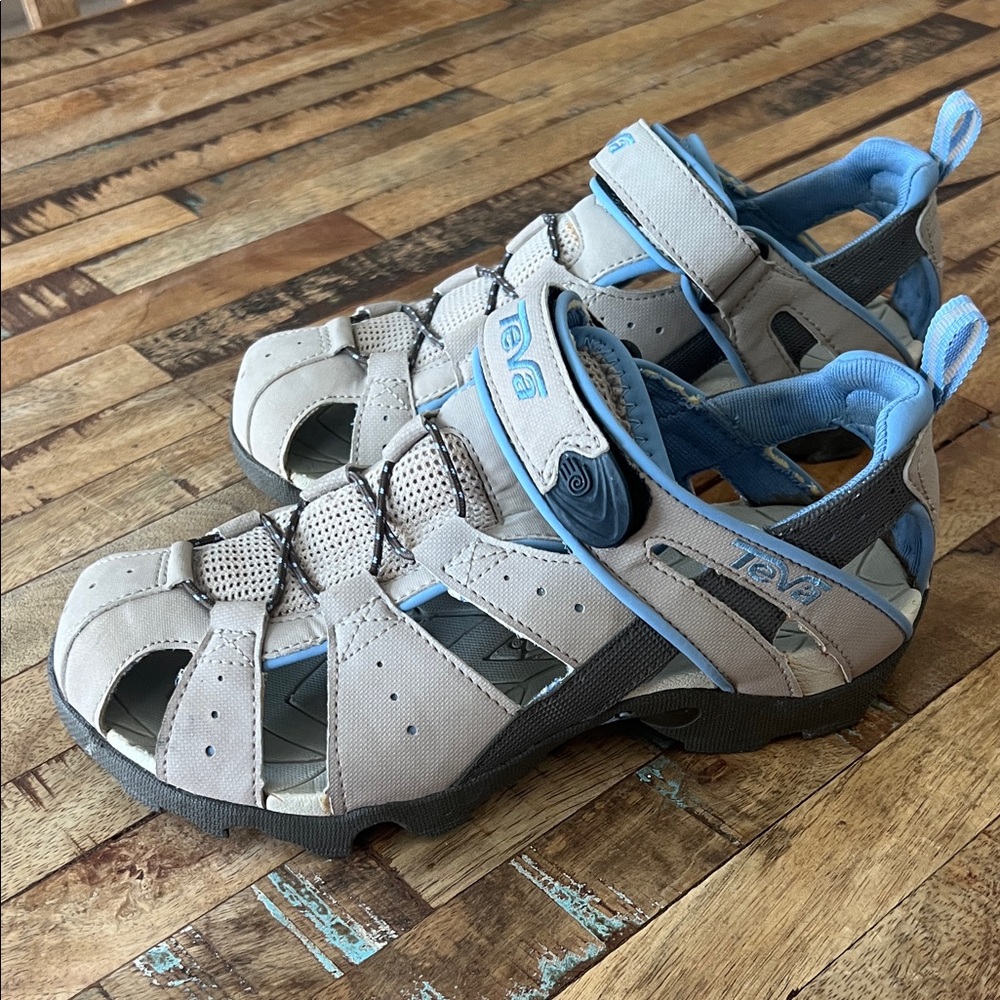 Teva Deacon Women’s Sandals - Light Gray and Sky Blue